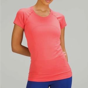 Lululemon SS Swiftly (Coral/Red-ish Top)